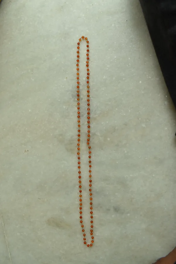 Orange_Carnelian_Sterling_Silver_Long_Chain_Necklace