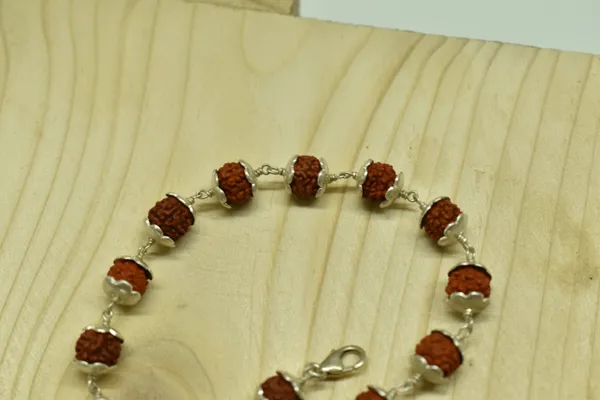 Brown_Rudraksha_925_Sterling_Silver_Adjustable_Beaded_Bracelet_Unisex