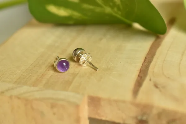 Purple_Amethyst_925_Sterling_Silver_Round_Cabochon_Studs_For_Women