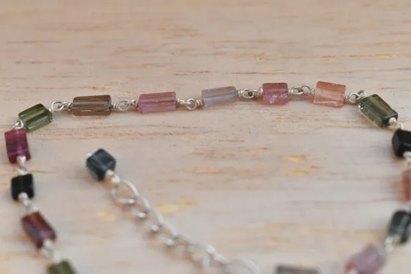 Multicolor_Tourmaline_Sterling_Silver_Brick_Chain_Bracelet