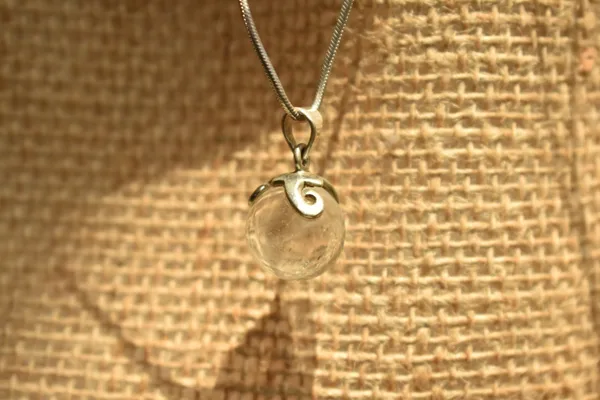 Clear_Crystal_Quartz_Sterling_Silver_Ball_Pendant_For_Women