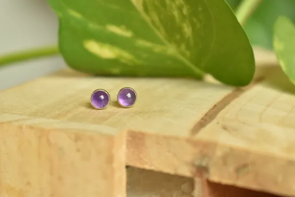 Purple_Amethyst_925_Sterling_Silver_Round_Cabochon_Studs_For_Women