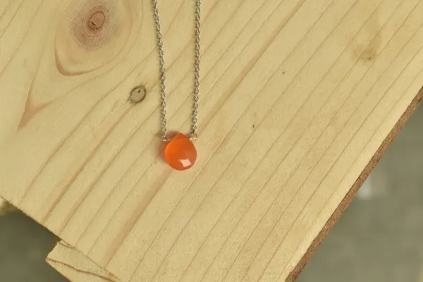 Orange_Carnelian_925_Sterling_Silver_Pendant_Chain_Necklace_For_Unisex