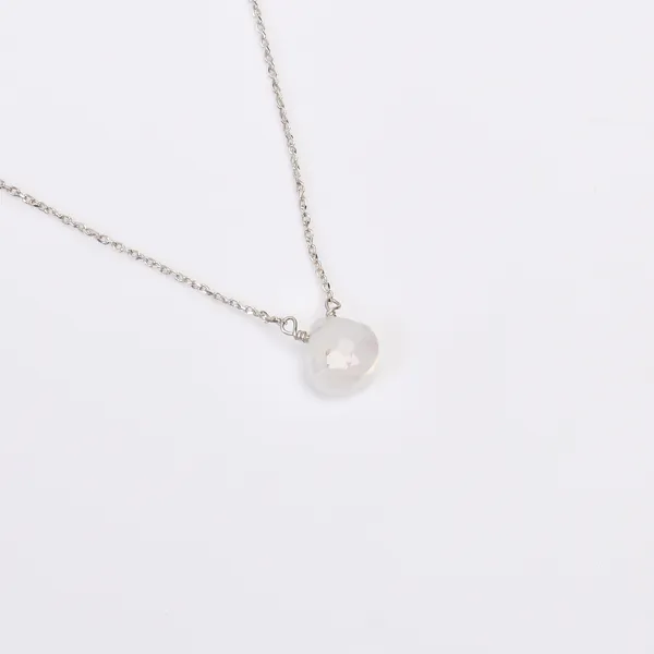 White_Moonstone_925_Sterling_Silver_Pendant_Chain_Necklace_For_Unisex