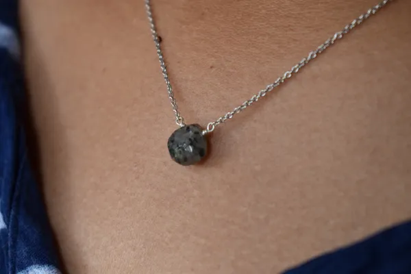 Grey_Saginite_Quartz_925_Sterling_Silver_Pendant_Chain_Necklace_For_Unisex