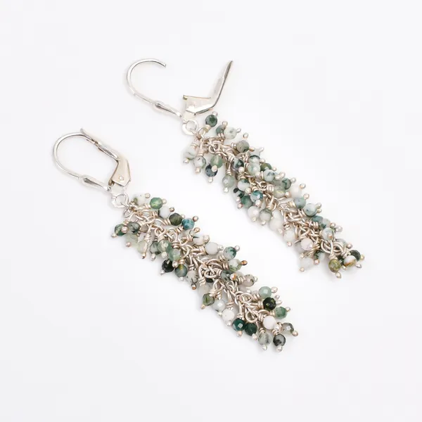Green_Moss_Agate_925_Sterling_Silver_Grape_Drop_Earrings_For_Women