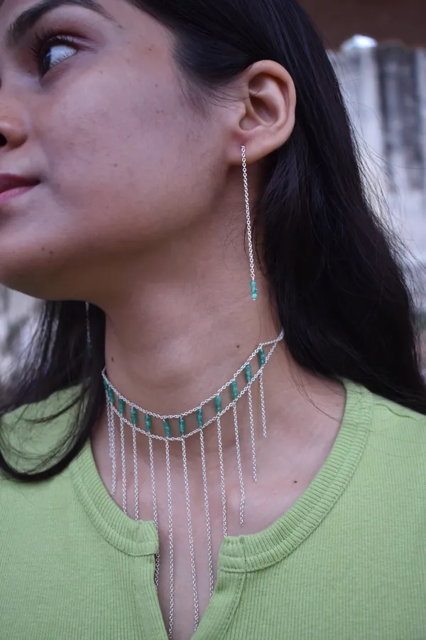 Green_Turquoise_925_Sterling_Silver_Necklace_Earrings_Set_For_Women