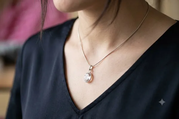 Colorless_925_Sterling_Silver_Oval_Crystal_Quartz_Pendant