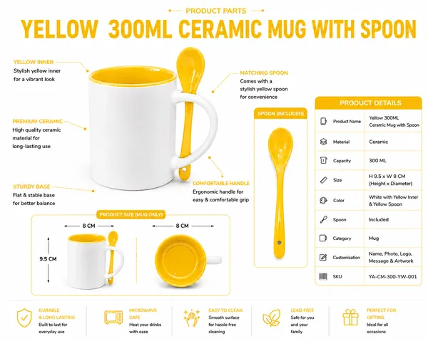 Ceramic_Yellow_And_White_Mug_With_Spoon