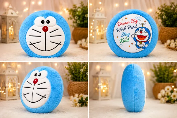Plush_Doraemon_Print_Round_Pillow