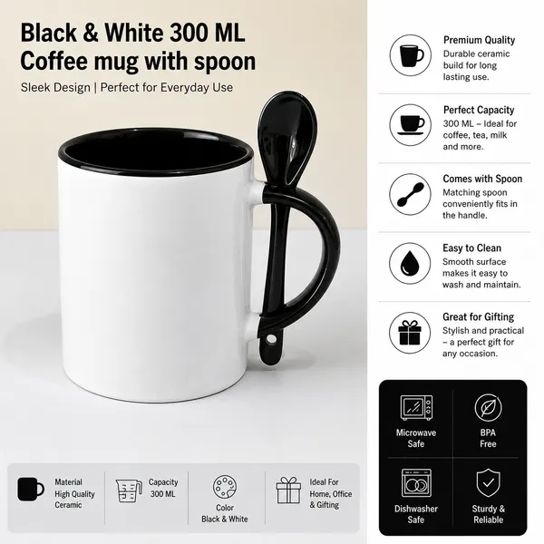Ceramic_Everyday_Black_And_White_Mug_With_Spoon