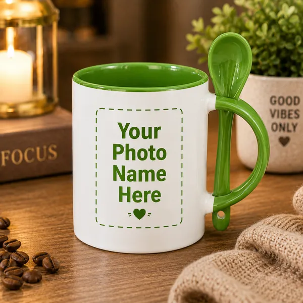 Ceramic_Everyday_White_And_Green_Mug_With_Spoon