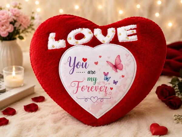 Plush_Romantic_Red_Heart_Love_Print_Pillow