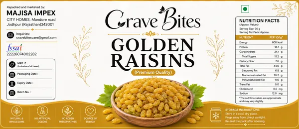 CraveBites_Golden_Raisins