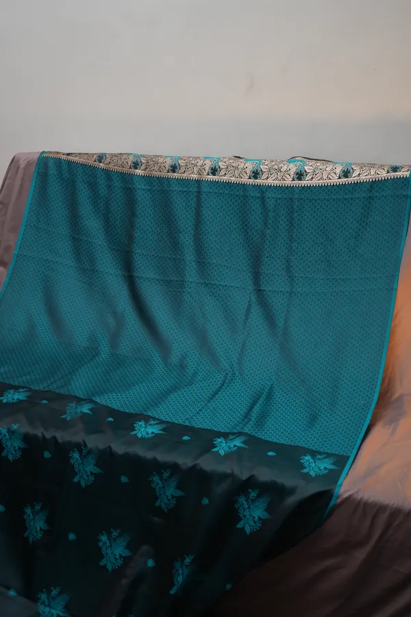 Teal-mashru_silk_katan_tanchoi_silk_saree