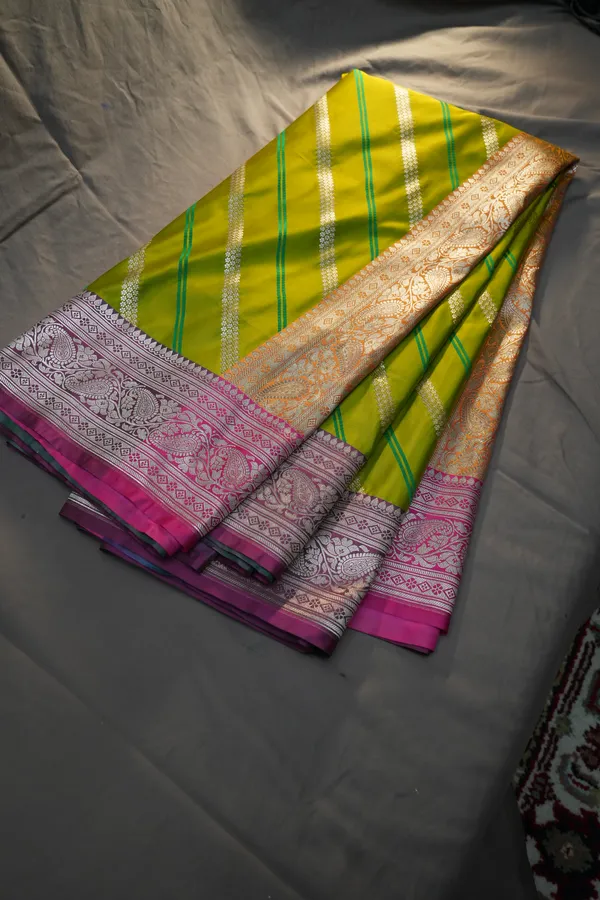 Green-mashru_silk_katan_tanchoi_silk_saree