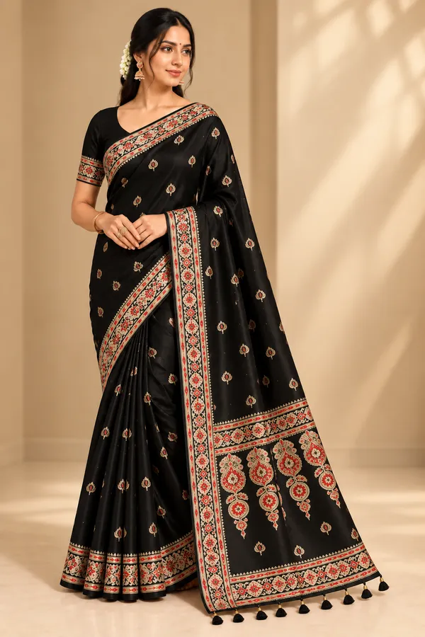 Black_Ajrakh_Printed_Soft_Gaji_Silk_Natural