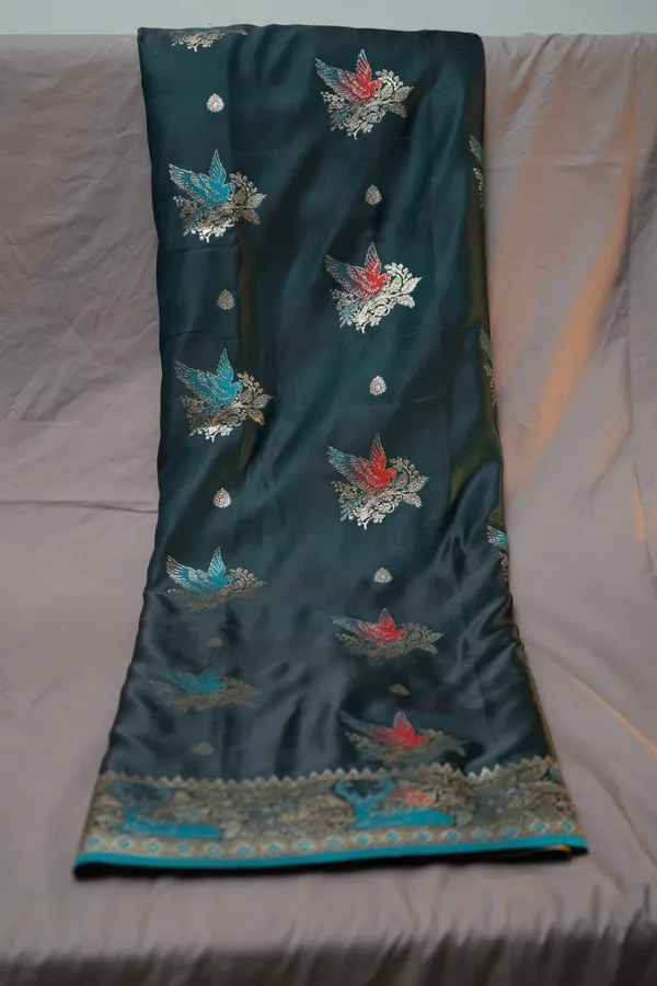 Teal-mashru_silk_katan_tanchoi_silk_saree