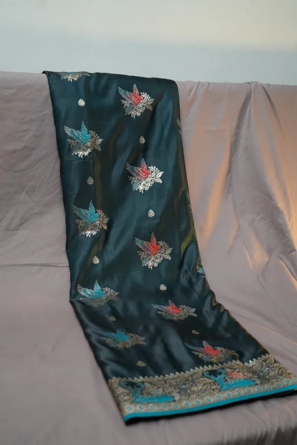 Teal-mashru_silk_katan_tanchoi_silk_saree