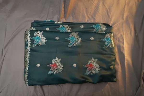 Teal-mashru_silk_katan_tanchoi_silk_saree
