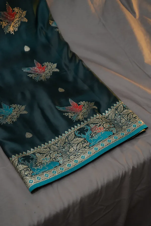 Teal-mashru_silk_katan_tanchoi_silk_saree
