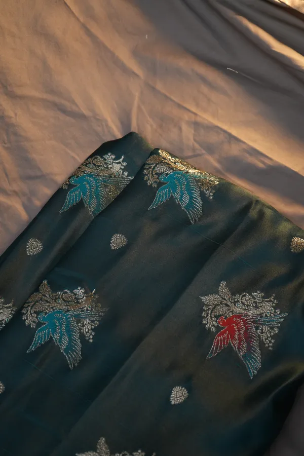 Teal-mashru_silk_katan_tanchoi_silk_saree