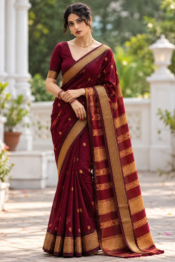 Premium_Wine_Maroon_Silk_Saree_with_Antique_Gold_Zari_Work
