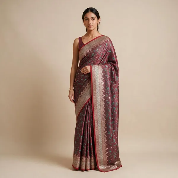 Maroon,_Teal-Mashru_Silk_Katan_Tanchoi_Silk_Saree