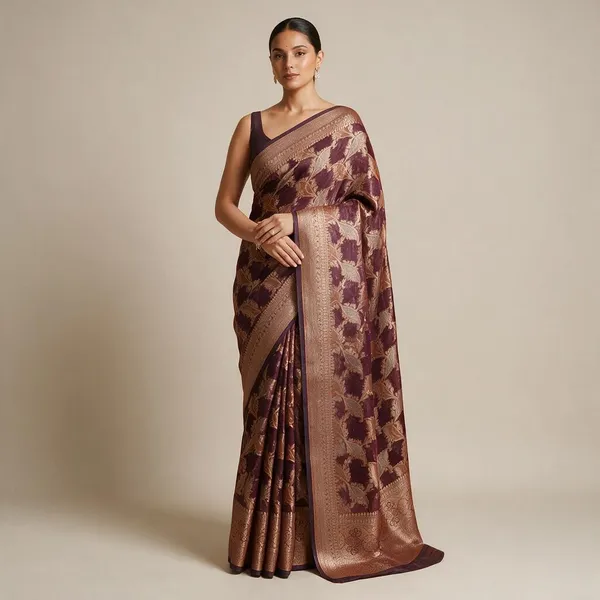 Maroon-Banarasi_Silk_Saree