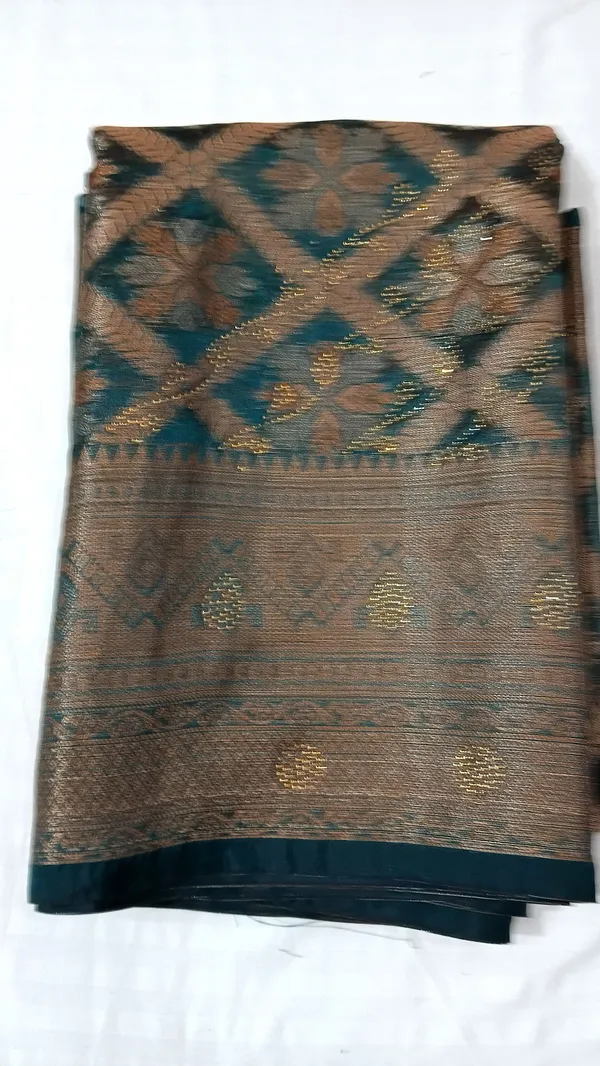 Teal_Printed_Saree_for_Women