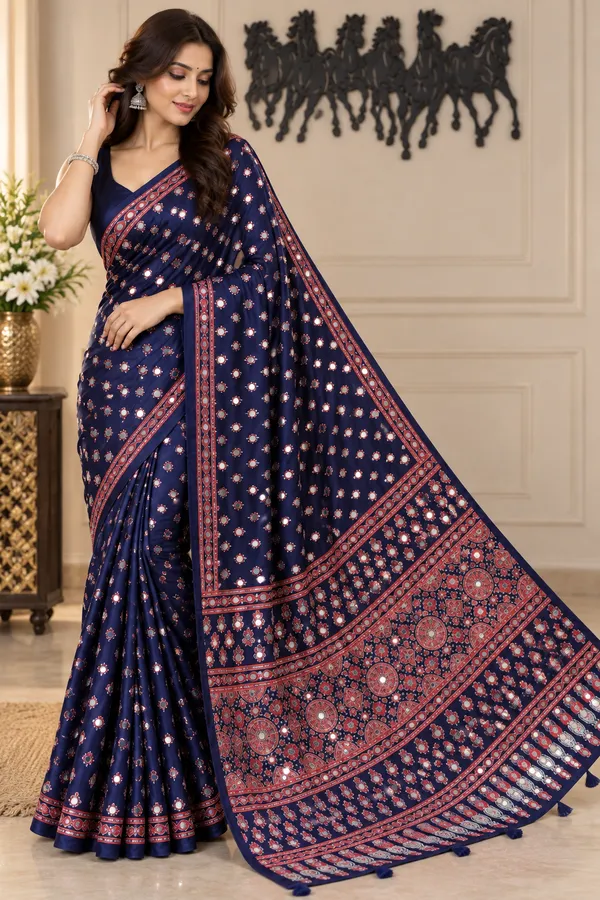 Navy_Blue_Printed_Saree_for_Women