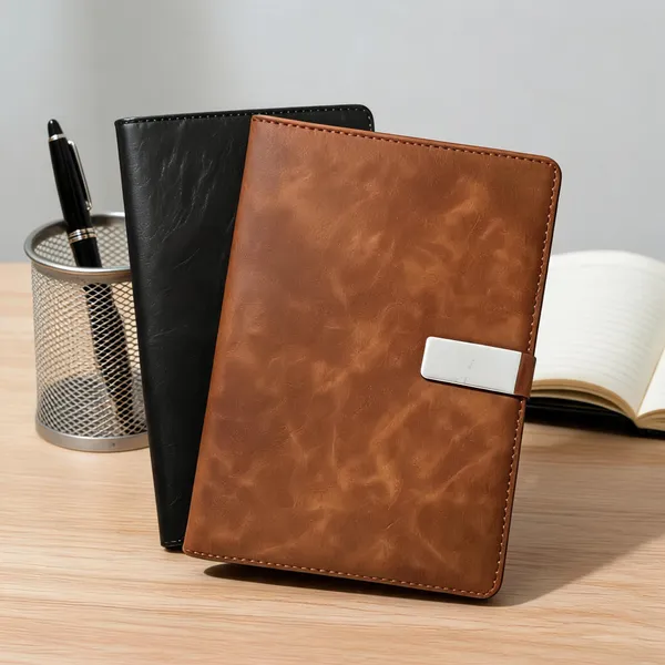 Fiona_A2_Diary_With_A5_Size_With_Pu_Magnetic_Lock_Brown_-_Pack_Of_2