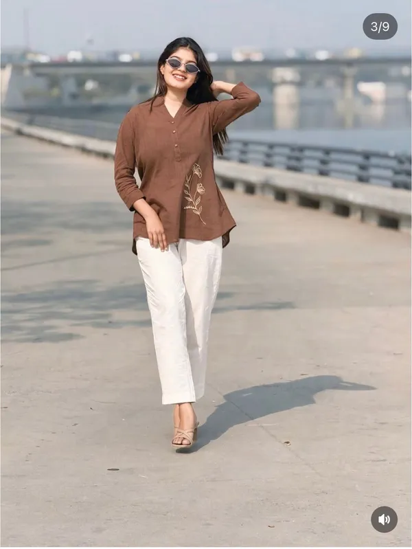 Brown_Printed_Straight_Kurta_For_Women