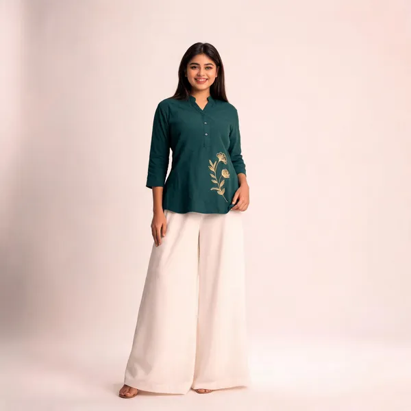 Green_Embroidered_Straight_Kurta_For_Women