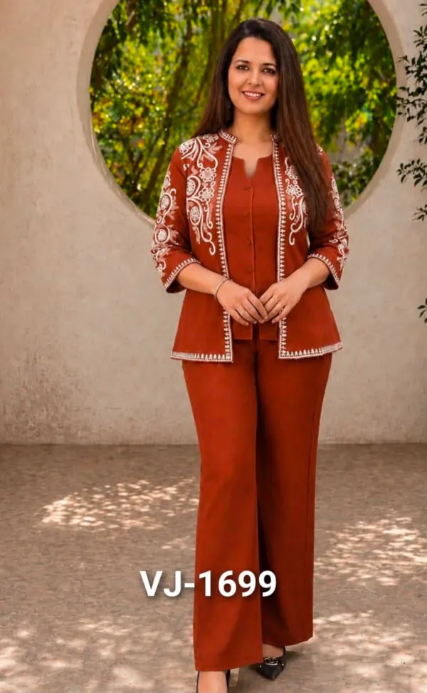 Rust_Embroidered_Ethnic_Co_Ord_Set_For_Women