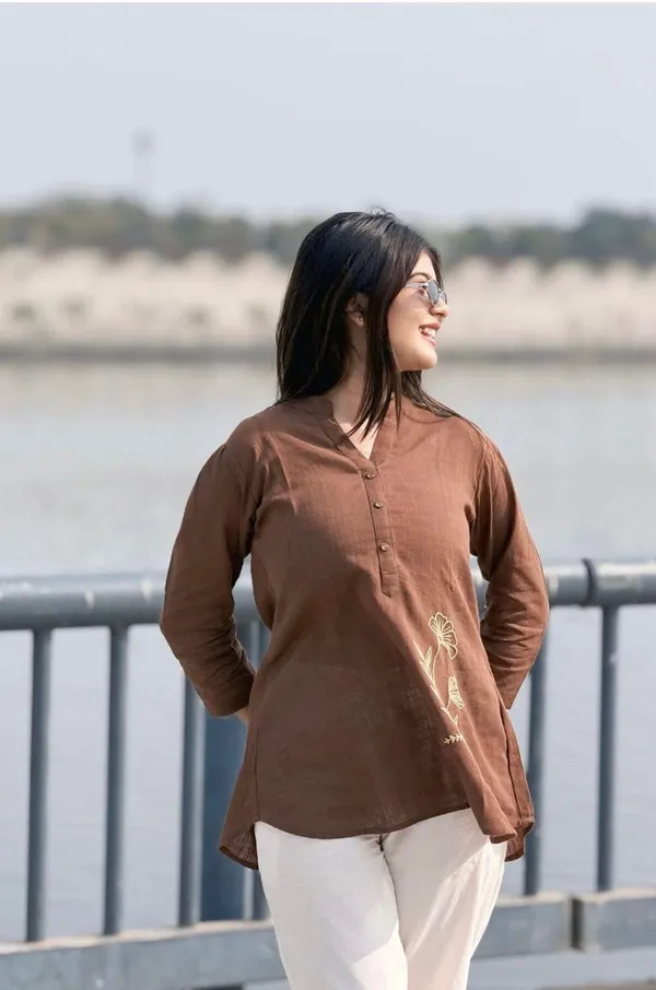 Brown_Printed_Straight_Kurta_For_Women