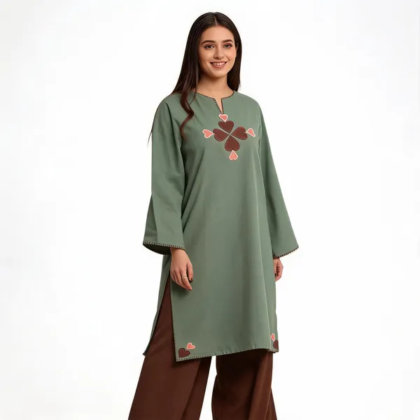 Sage_Green_Relaxed_Fit_Embroidered_Kurta_For_Women