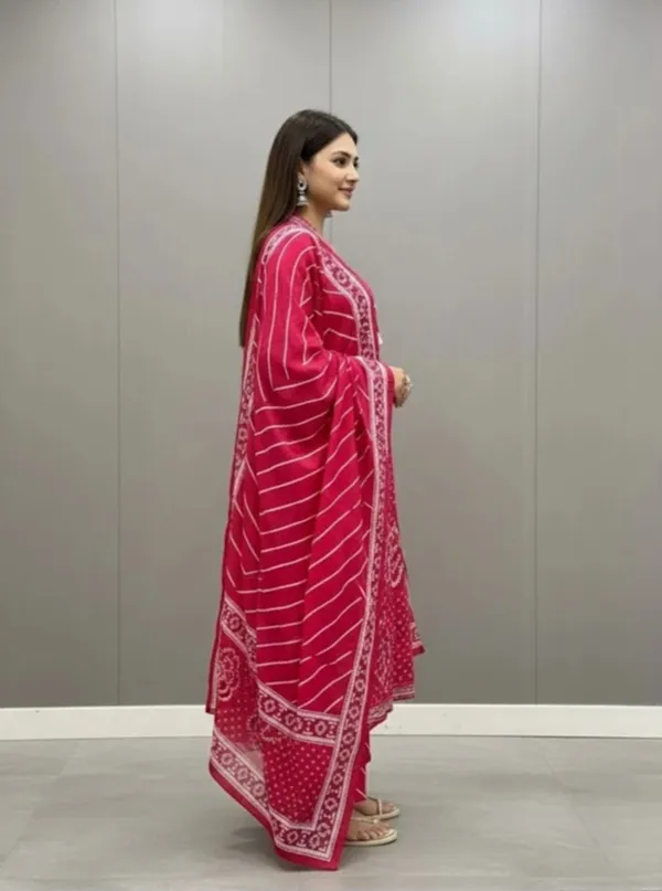 Rani_Pink_Cotton_3-Piece_Kurta_Set_For_Women