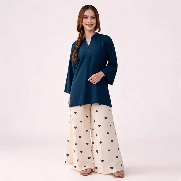 Blue_Printed_Kurta_Palazzo_Set_For_Women