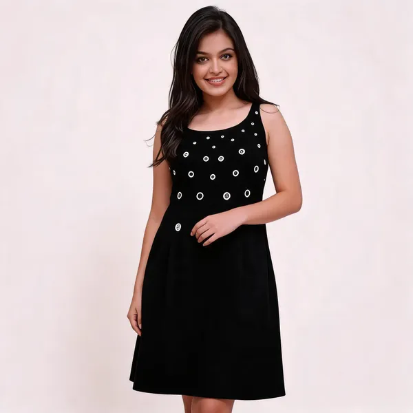 Black_Sleeveless_A_Line_Dress_For_Women