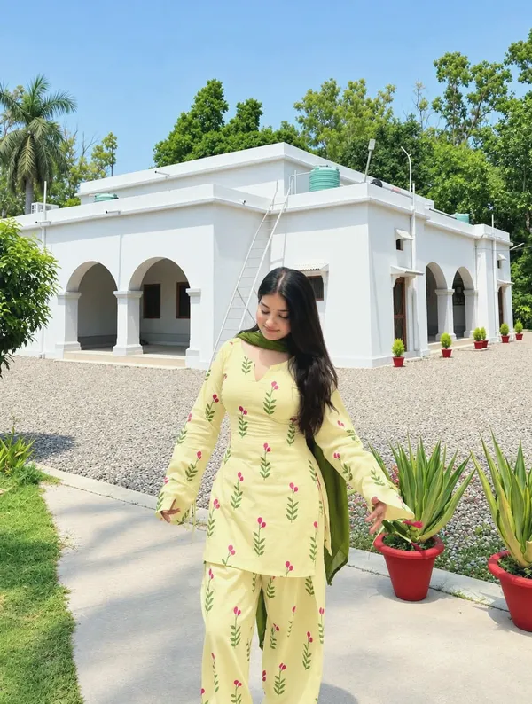 Cream_Floral_Printed_Farsi_Suit_Set