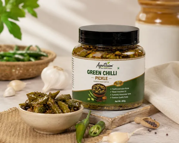 AgroVision_Green_Chilli_Pickle_400_G