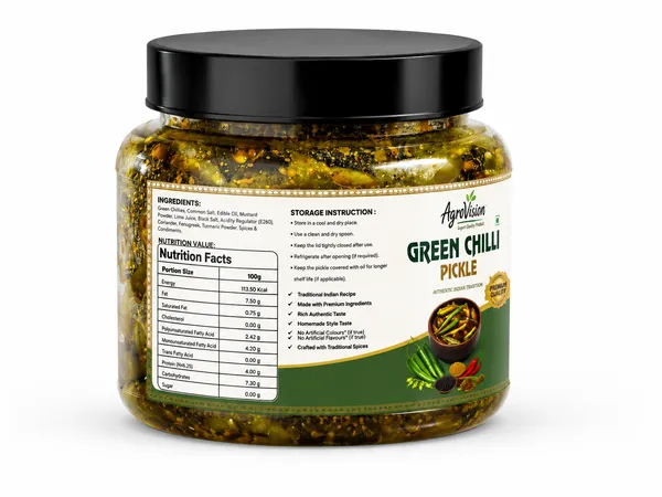 AgroVision_Green_Chilli_Pickle_400_G