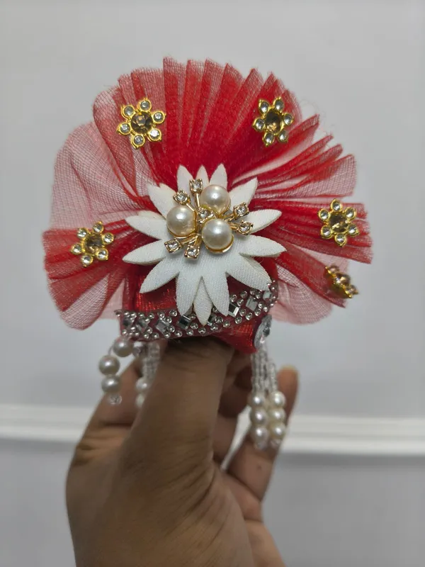 Red_Embellished_Laddu_Gopal_Shringar_Dress_Set