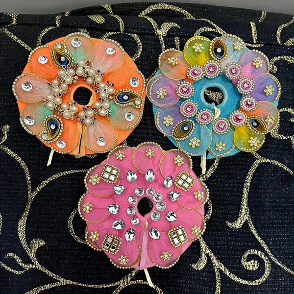 Multicolour_Silk_Net_Embellished_Laddu_Gopal_Dress_Set_Pack_Of_3