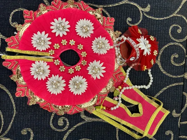 Red_Embellished_Laddu_Gopal_Shringar_Dress_Set