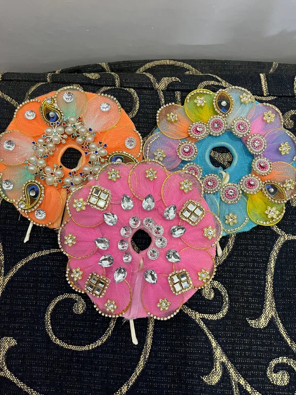 Multicolour_Embellished_Fabric_Flower_Appliques_For_Craft_Decoration
