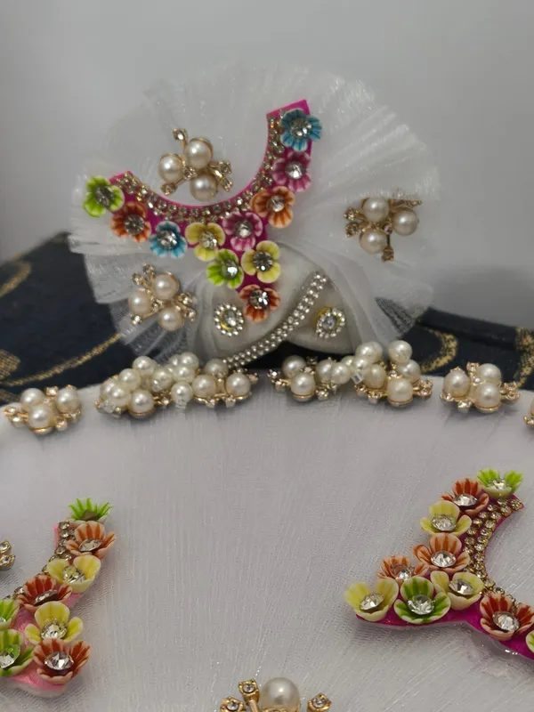 White_Embellished_Laddu_Gopal_Poshak_Set
