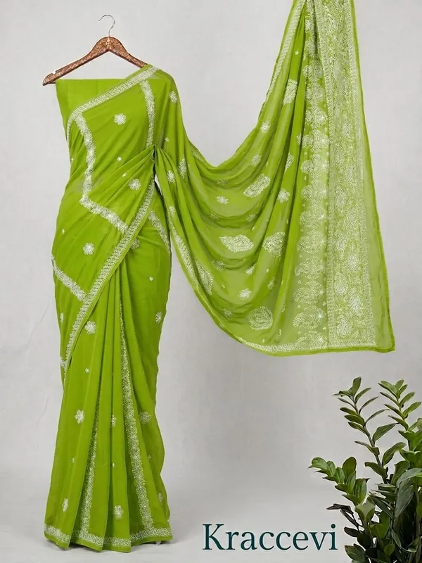Elegant_Light_Green_Chikankari_Saree