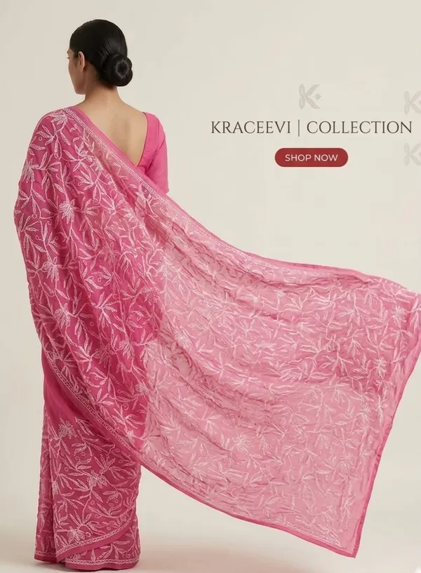 Elegant_Pink_Chikankari_Saree___